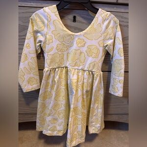Yellow Floral Kids Dress